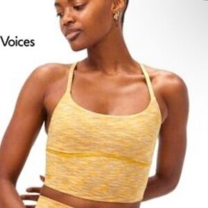Outdoor Voices Marled Yellow Crop Top